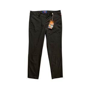 Montauk Tackle Pant Womens 2 Black Performance Boyfriend Off The Hook Zip Fly